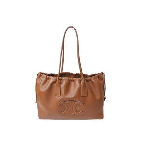 Celine Cabas Drawstring Cuir Triomphe Handbag Smooth Calfskin Brown